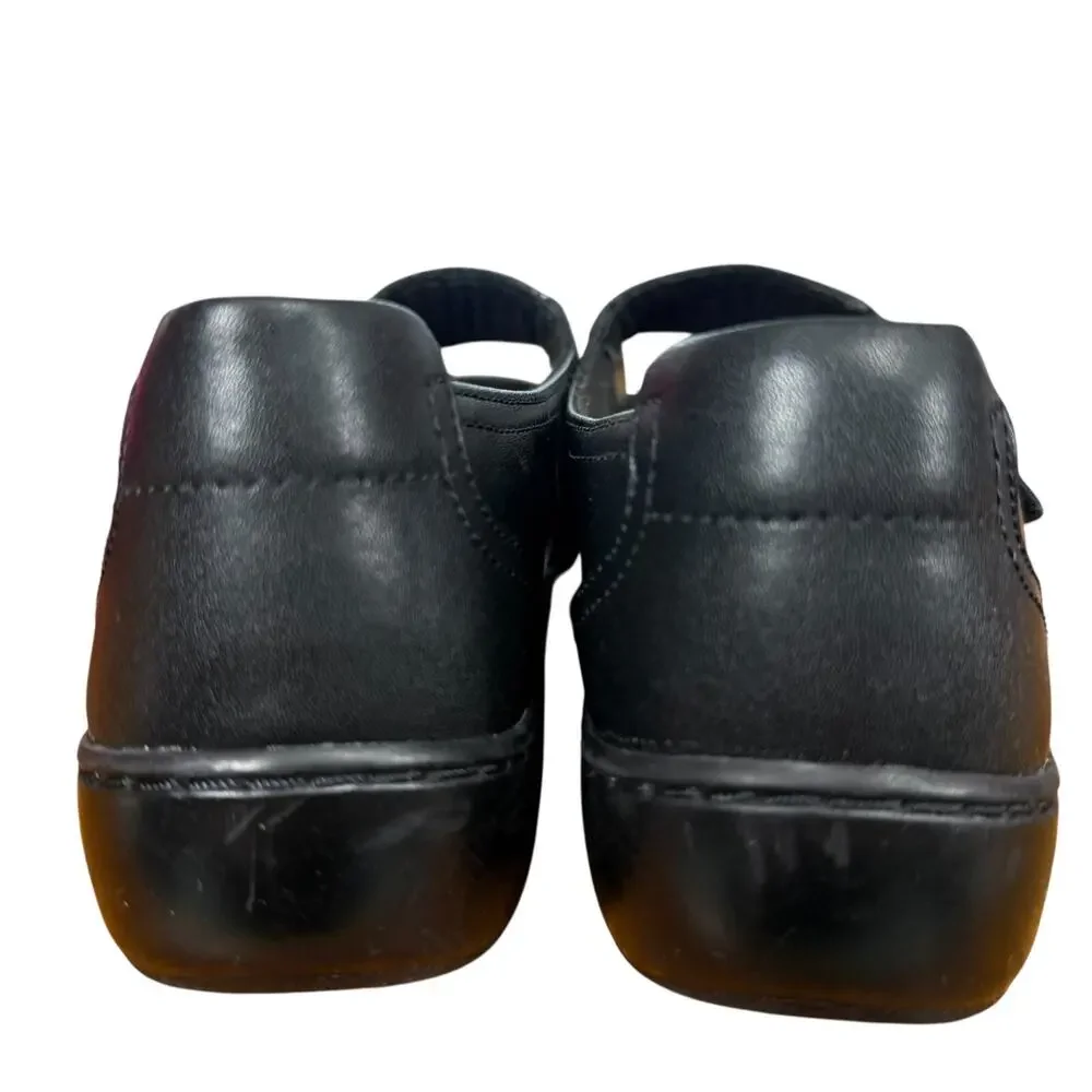 Clarks Collection Cora Dahlia Mary Jane Black Leather Comfort Shoes Loafer 9.5 W